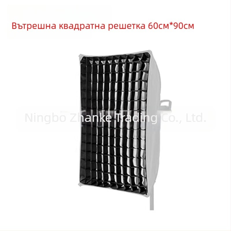 Софтбокс със решетка за студийна фотография, осмоъгълно-правоъгълен грил с мрежеста структура, дълбок разпръсване на светлината, бърз монтаж, дифузьор и капак за светкавица