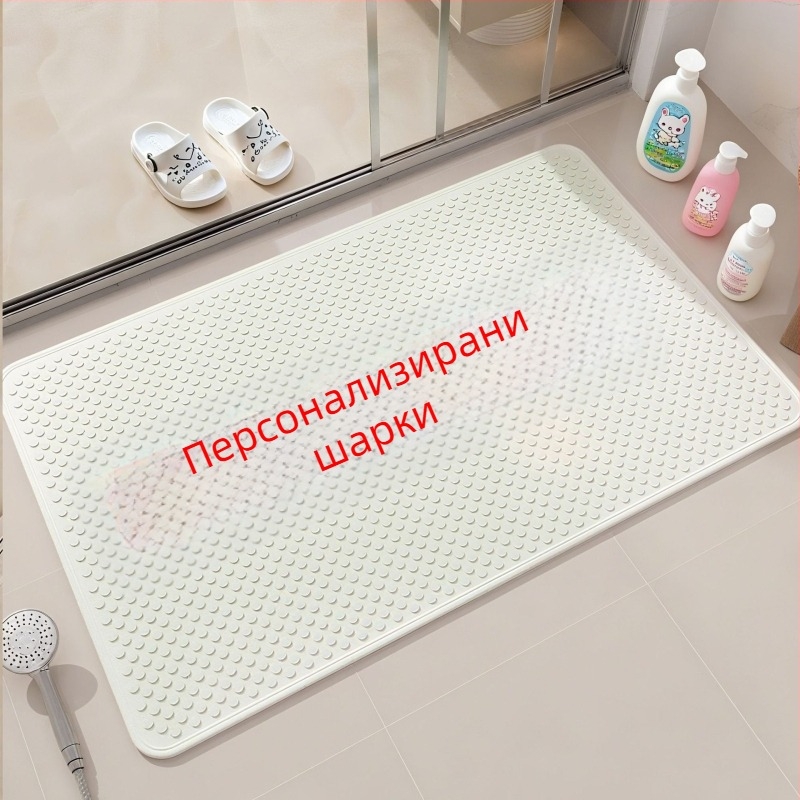 PVC подложка за баня против подхлъзване, водоустойчива, карикатурен принт, UV печат