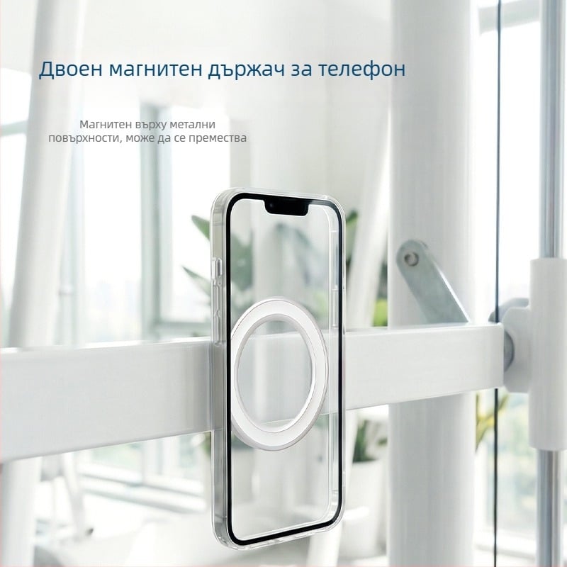 Нов двустранен магнитен държач за телефон — лек и преносим, за хладилник, бюро, фитнес, автомобил и мотоциклет