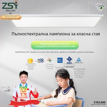 LED лампа за ученици с защита на очите, настолна лампа на стойка за училища и обучителни центрове, с регулируемо осветление