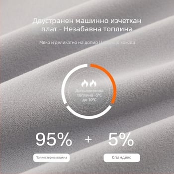 Есенно-зимен комплект термо пижами за момчета, катионно обработени
