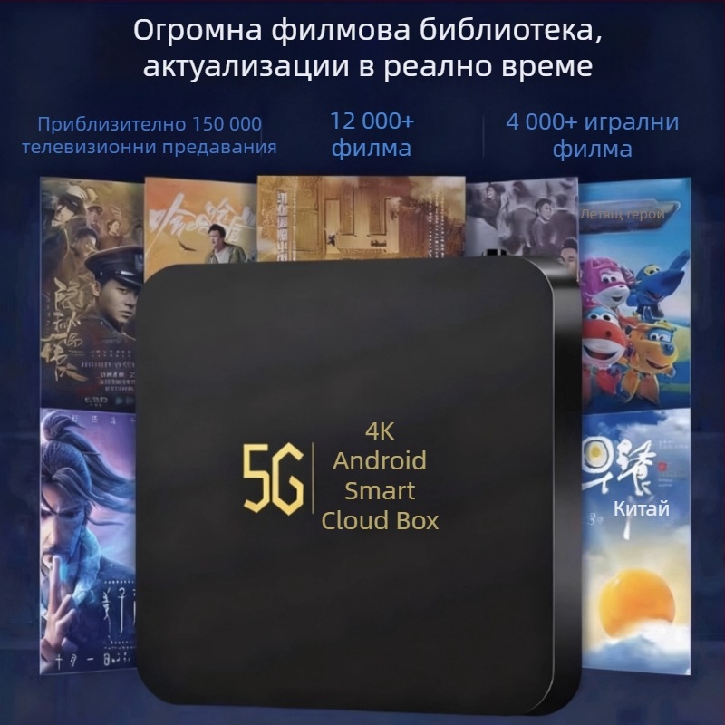 Android 9.0 Домашен мрежов ТВ бокс 4K HDMI Wi-Fi Безжично дублиране на екрана