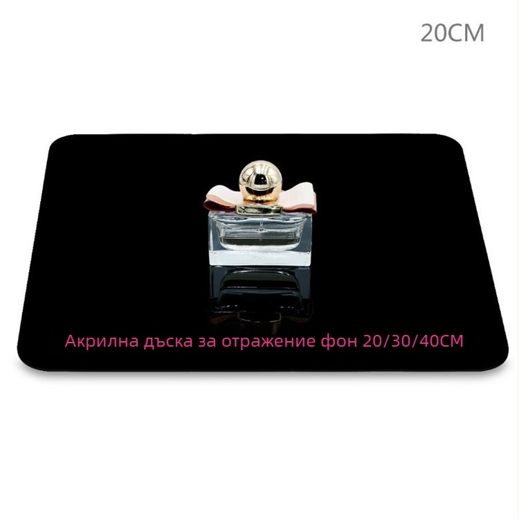 Акрилна дъска за fotografия с отражение, фон 20/30/40 см, черно-бял