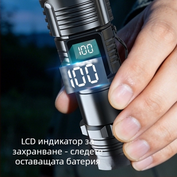 Високоинтензивен LED фенер с дълъг живот на батерията, външно аварийно осветление, лазерен фенер и COB работно осветление
