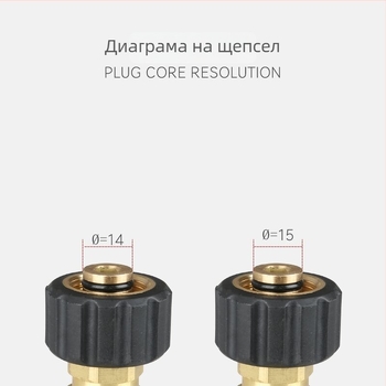 KC-HD аксесоари за почистване: високонапорен маркуч за миене на автомобили, дръжка на воден пистолет, меден съединител, удължител за тръба и съединител