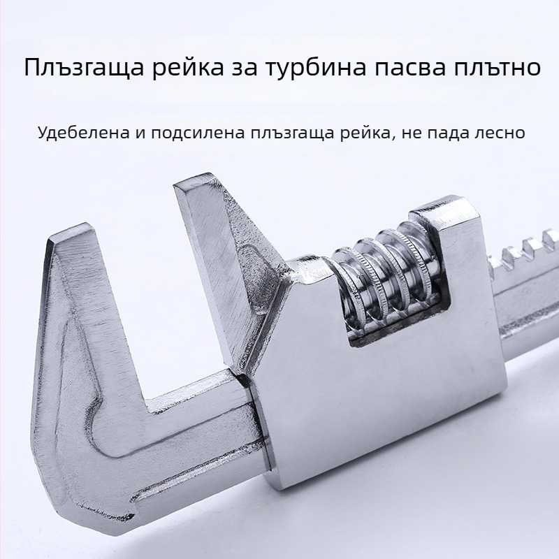 F-тип многофункционален регулируем гаечен ключ с прав ъгъл и голям отвор