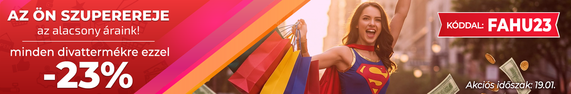 -23% kiválasztott termékekre