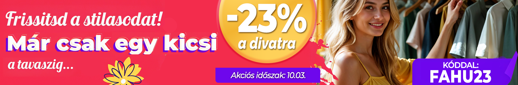 -23% kiválasztott termékekre