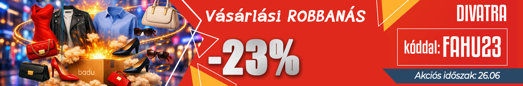 -23% kiválasztott termékekre