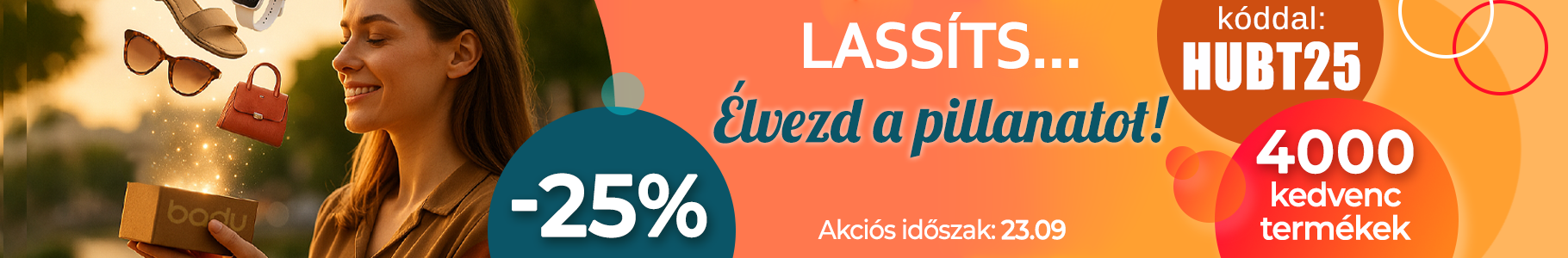 -25% a legkelendőbb termékekre