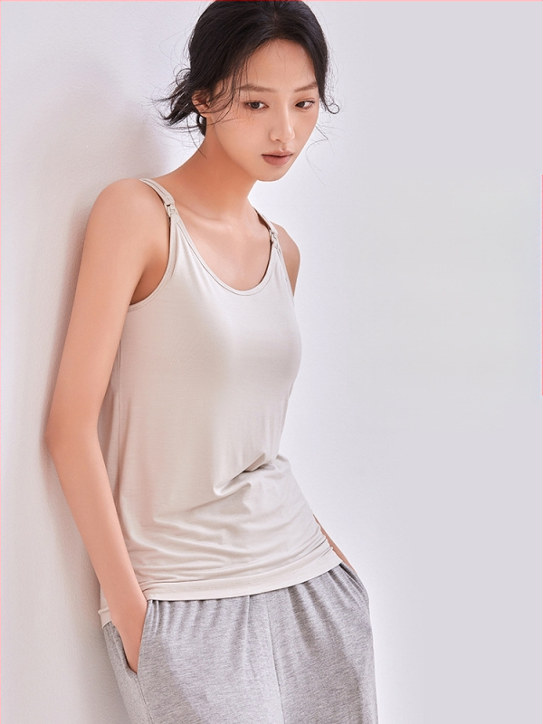 Žindymo cami su priekinio užsegimo sagtimi, laisvas kirpimas, regeneruotos celulozės pluoštai 90–95%, Pavasaris–Vasarа 2025