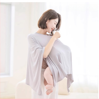 Maitinimo skraiste maitinti - kvėpuojanti TR medžiaga, PVC ≤30%, 3/4 rankovės, polo apykaklė, daugiafunkcinė apsauga maitinti lauke, Pavasaris 2024