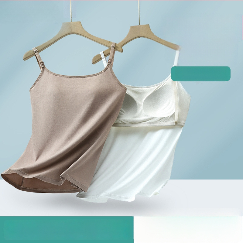 Žindymo camisole iš modalinio audinio apatiniai, lengvas vasaros stilius nėštumo ir žindymo laikotarpiui