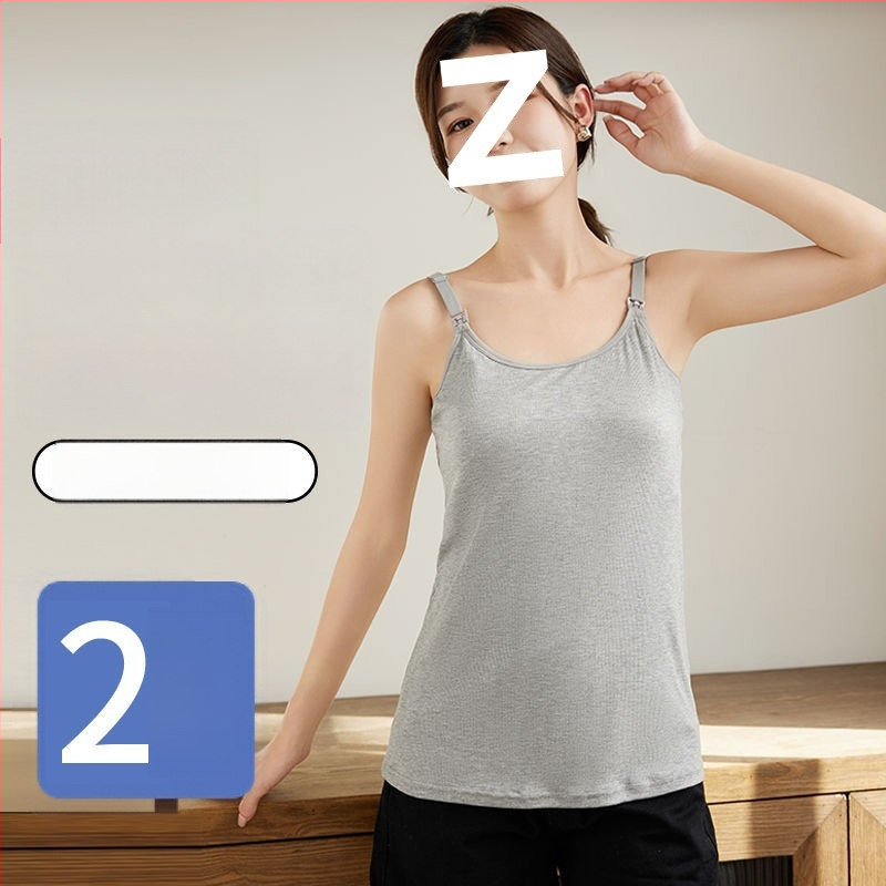 Žindymo camisole iš modalinio audinio apatiniai, lengvas vasaros stilius nėštumo ir žindymo laikotarpiui