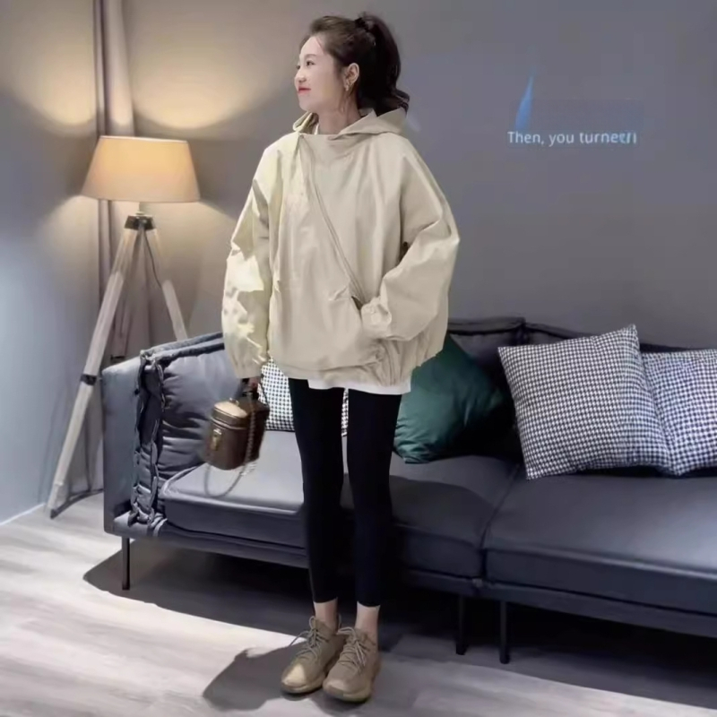 Moteriška apsauga nuo saulės su gobtuvu, laisvas kirpimas, ilgomis rankovėmis, vidutinio ilgio, UPF30+