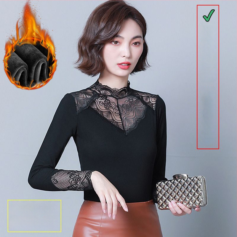 Naiste pikkade varrukatega slim-fit topp viskoosi-poliesteri-elastaan segu, poolkõrge krae, sügisel 2024