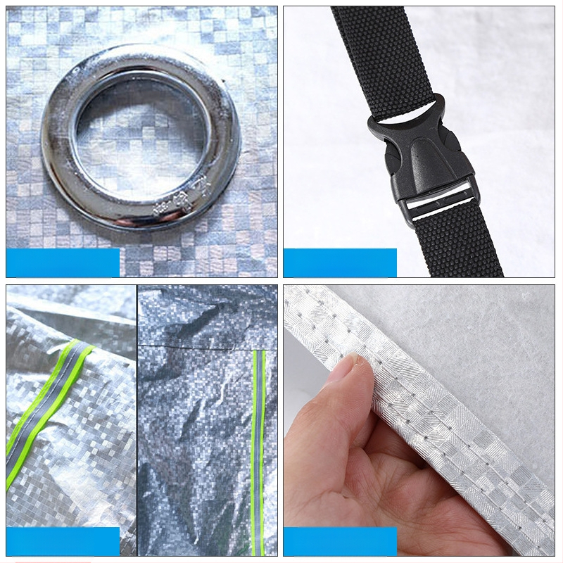 Elektrilise sõiduki kate, päikese- ja vihmavastane kaitse, tuulekindel, tolmukindel, tugevdatud alumiiniumfoolium, paksendatud disain