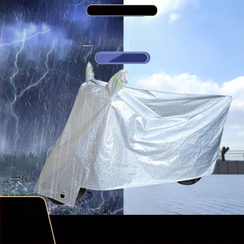 Elektrilise sõiduki kate, päikese- ja vihmavastane kaitse, tuulekindel, tolmukindel, tugevdatud alumiiniumfoolium, paksendatud disain