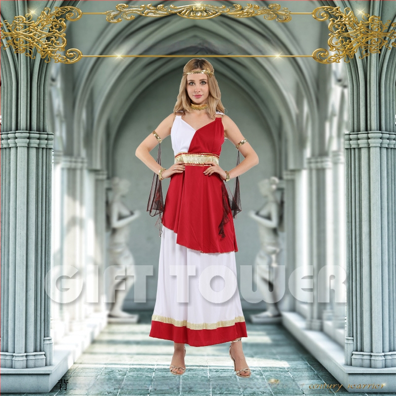 Laval esinemise cosplay kostüüm, mudel W-0256, jumalanna stiil, 100% polüesterkangas, sile kangas