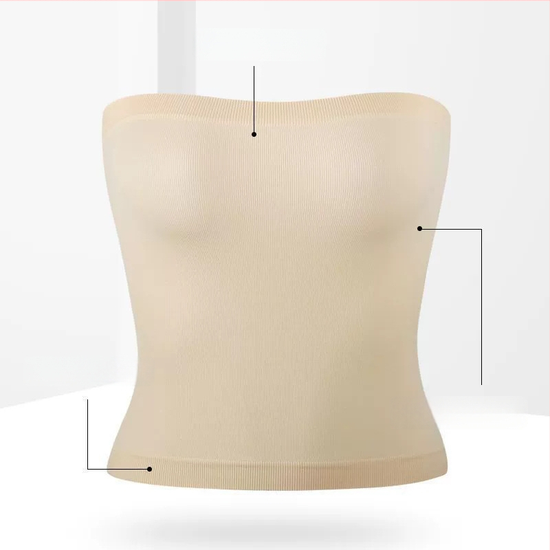 Nylon ilma õlgedeta, vest-stiilis top wrap, ultraõhukesed vormitud kausid, hingav, anti-exposure, pikkus kuni kõhuni