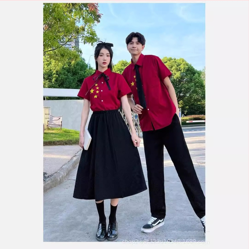 Rahvuspäeva kostüüm – punase laulu esituseks koorile ja luuletuste esituseks, klassi uniforma põhikooli ja gümnaasiumi õpilastele, puuvill-poliesteri segu 30–50% elastaani