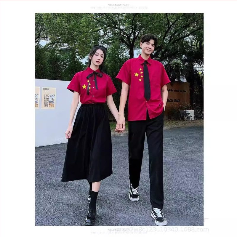 Rahvuspäeva kostüüm – punase laulu esituseks koorile ja luuletuste esituseks, klassi uniforma põhikooli ja gümnaasiumi õpilastele, puuvill-poliesteri segu 30–50% elastaani