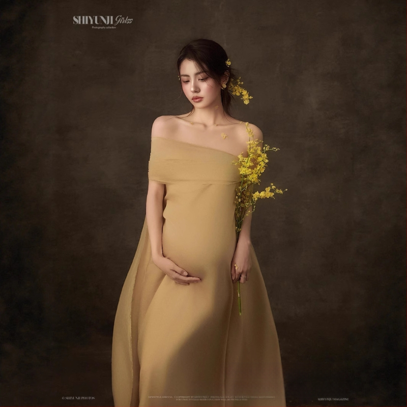 Rasedatele fotosessiooni komplekt: varrukateta, polüester 70–80%, suvi 2025, seelik-kostüüm, värske ja sõbralik stiil, keskmise pikkusega seelik.