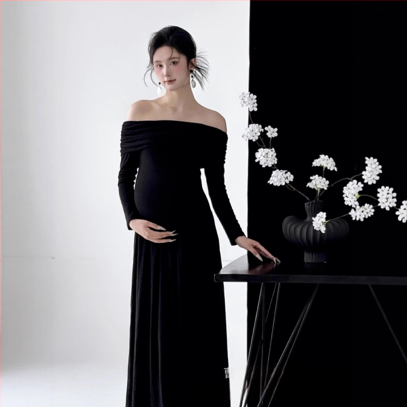 Raseda fotosessiooni riietuste komplekt, pikkade varrukatega, polüester, seelikukostüüm koos pikk seelikuga, suvi 2025