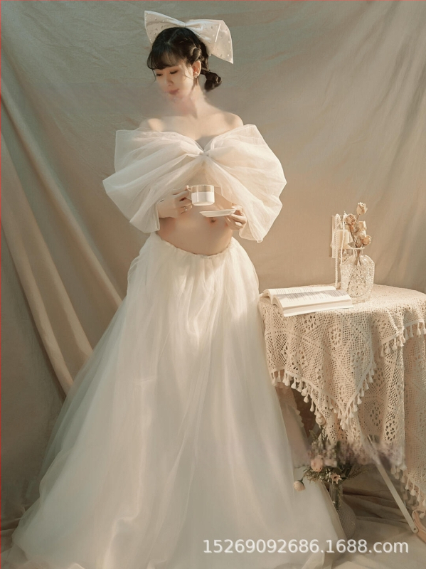 Rasedate fotosessiooni kleit gauze kangast, 90% polüester; kõikide aastaaastate jaoks; bränd Yimei Square.