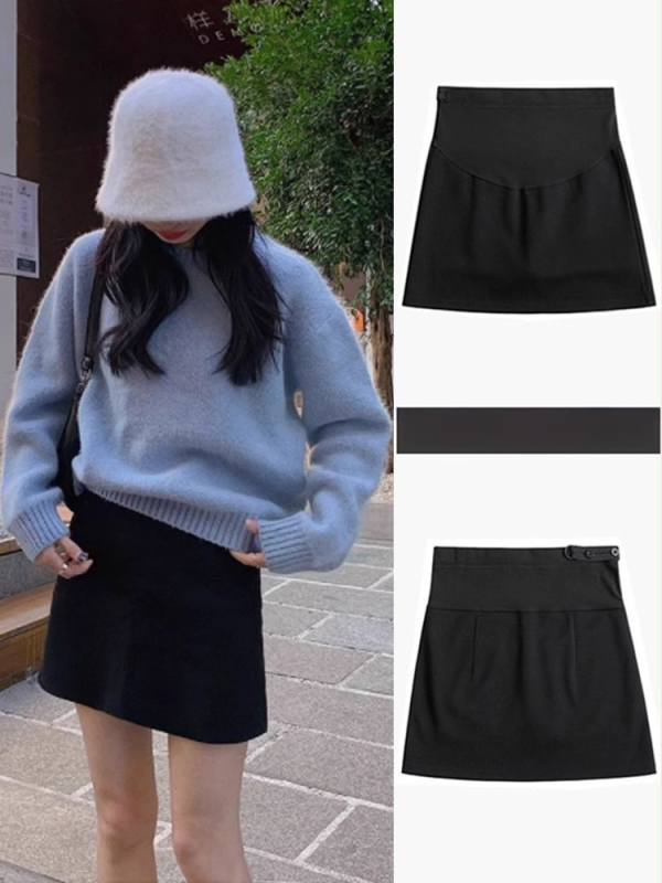 Rasedateleile mõeldud A-line lühike seelik, ilma varrukateta, ilma kaeluseta, 90% polüester 10% spandex