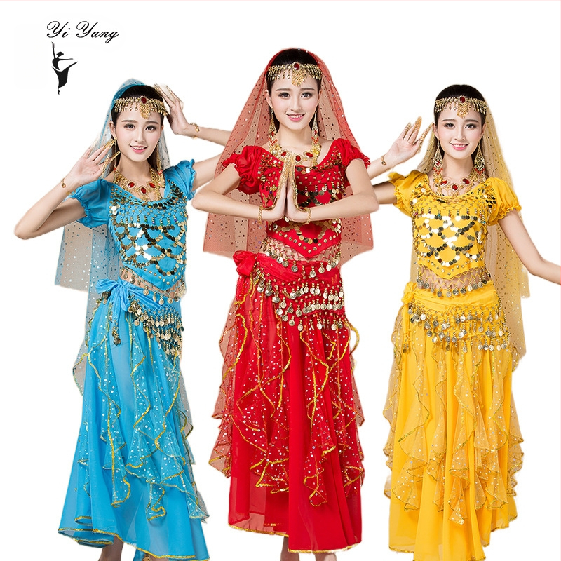 Belly dance kostüüm täiskasvanud naisele – šifoon kangas, peamine materjal 95% polüester, sobib Belly Dance etteasteks