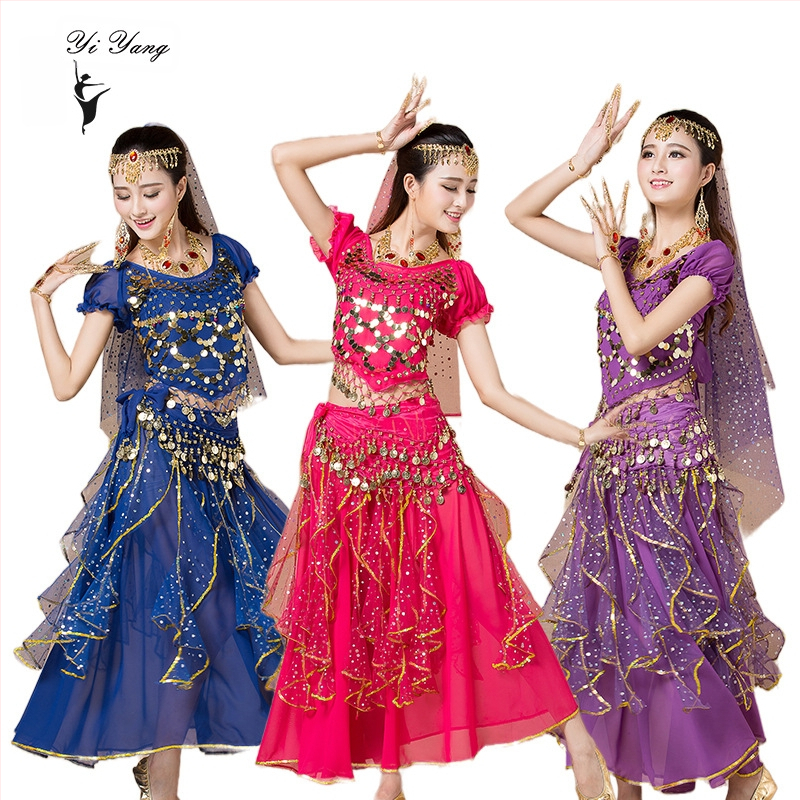 Belly dance kostüüm täiskasvanud naisele – šifoon kangas, peamine materjal 95% polüester, sobib Belly Dance etteasteks