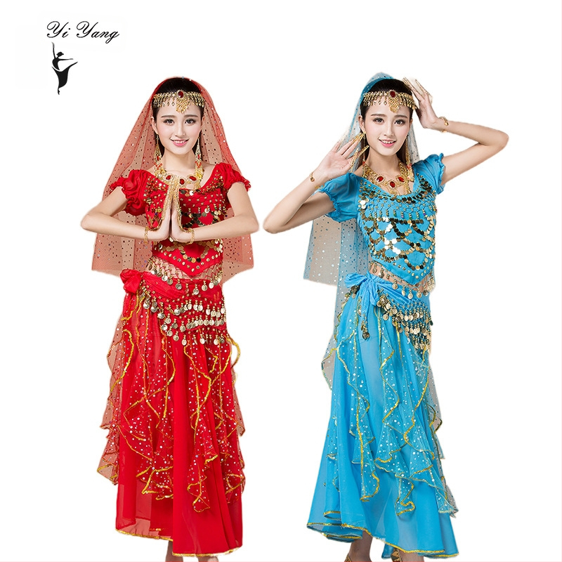 Belly dance kostüüm täiskasvanud naisele – šifoon kangas, peamine materjal 95% polüester, sobib Belly Dance etteasteks