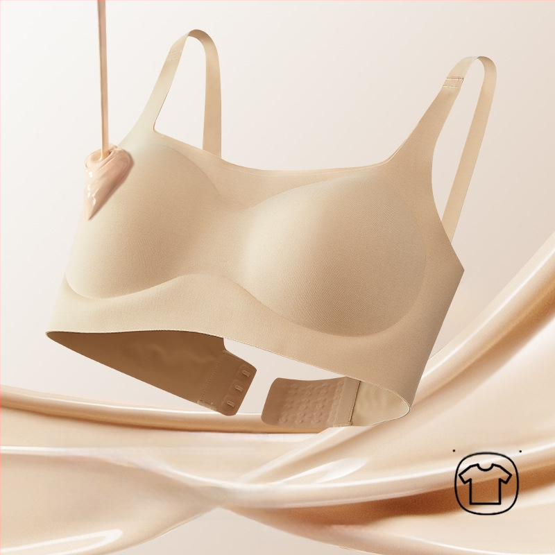 Nematoma bandeau liemenėlė su 3/4 puodelio, ploni putų puodeliai, nailonas/lycra audinys, fiksuotos dvigubos petnešos, užpakalinės trijų eilių kabliukų, nematoma parama jaunoms moterims