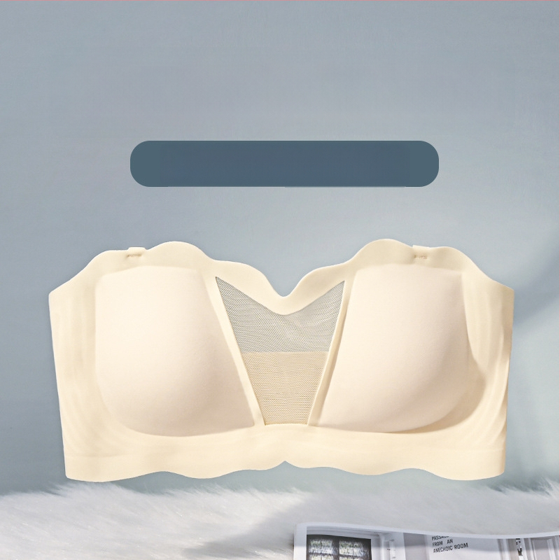 Sutien bez naramenica za veliku veličinu, ljetni tanki model, protusklizni, oblikuje dekolte, wrap-top