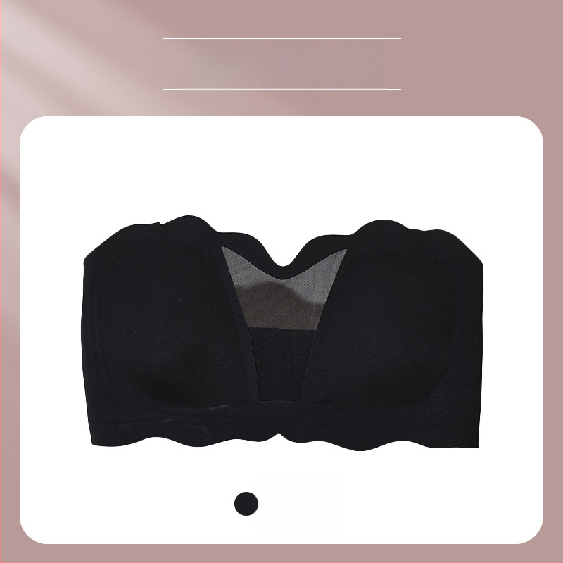 Sutien bez naramenica za veliku veličinu, ljetni tanki model, protusklizni, oblikuje dekolte, wrap-top