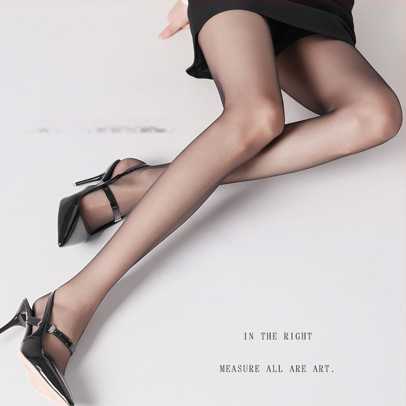 Sieviešu zeķes ar kāju, ultra plānas neilona, bezšuvju un neredzamas, caurspīdīgs pirksta gals, vienkrāsas