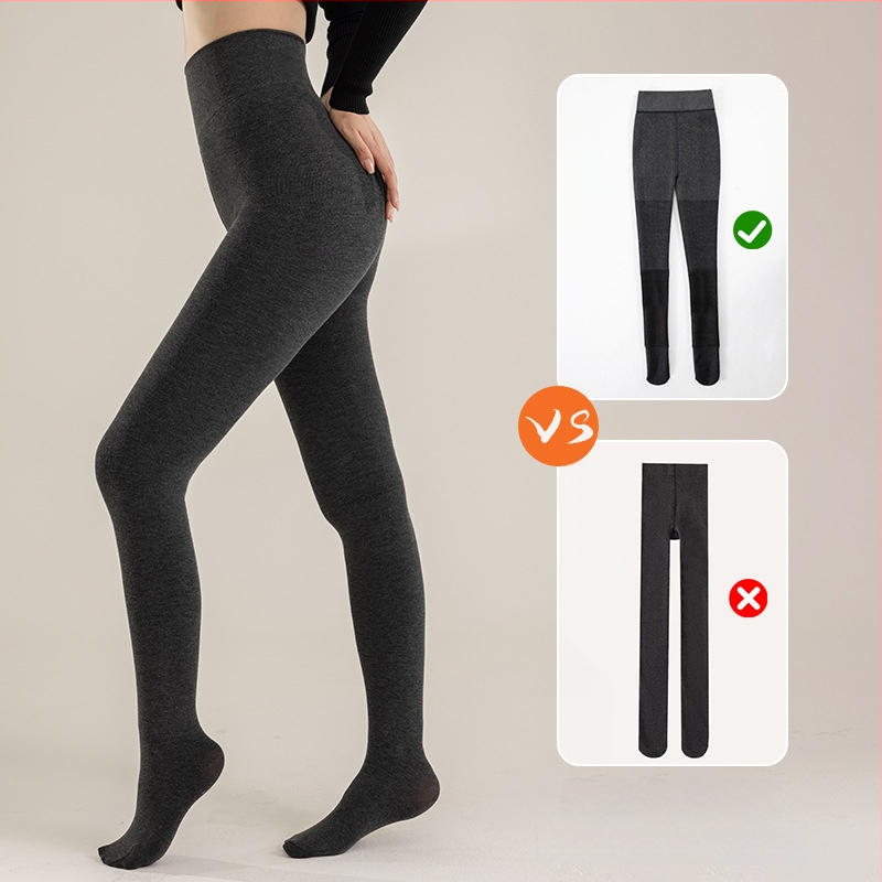 Augsta josta ar svītrainām zeķēm ar segmentētu mikrospiedienu, iekšējais fleece, silts, pelēks, japāņu stils