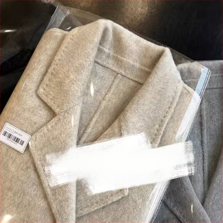 Hepburn stil: težak palto kamel boje od vune i svile, dvostrano, dugačak, ženski za jesen-zimu – H1031N