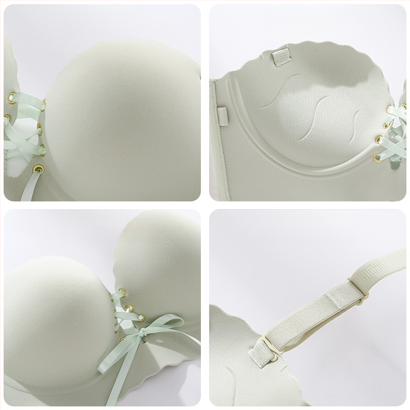 Be peties diržų liemenėlė, antišlydanti, 3/4 puodelio, 8 cm storas formuojamas įdėklas, nugaros trijų eilių užsegimas