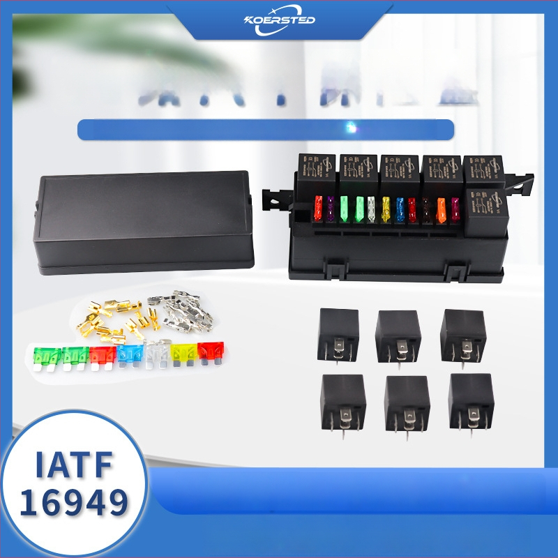 Koersted 11‑kanālu drošības bloks ar 6 relejiem motora nodalījumam