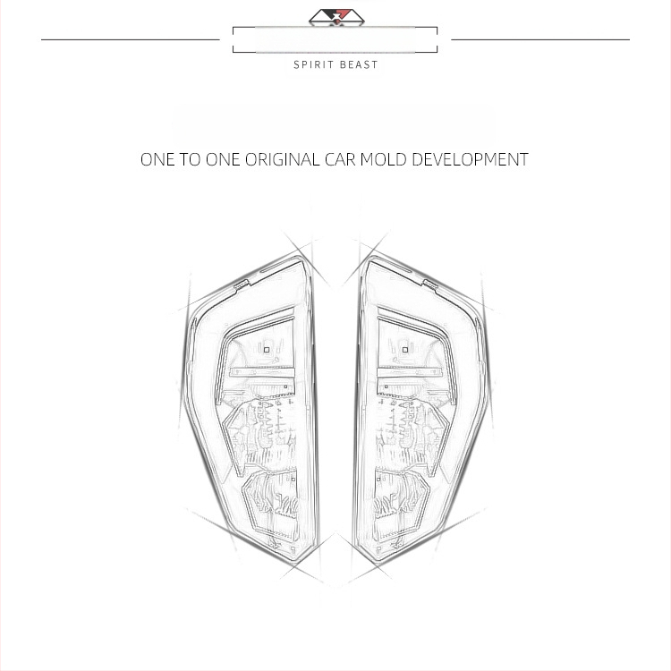 KTM390DUKE priekinio žibinto apsauginis filmas – HD skaidrus lipdukus, Spirit Beast prekės ženklas, suderinama su KTM390DUKE