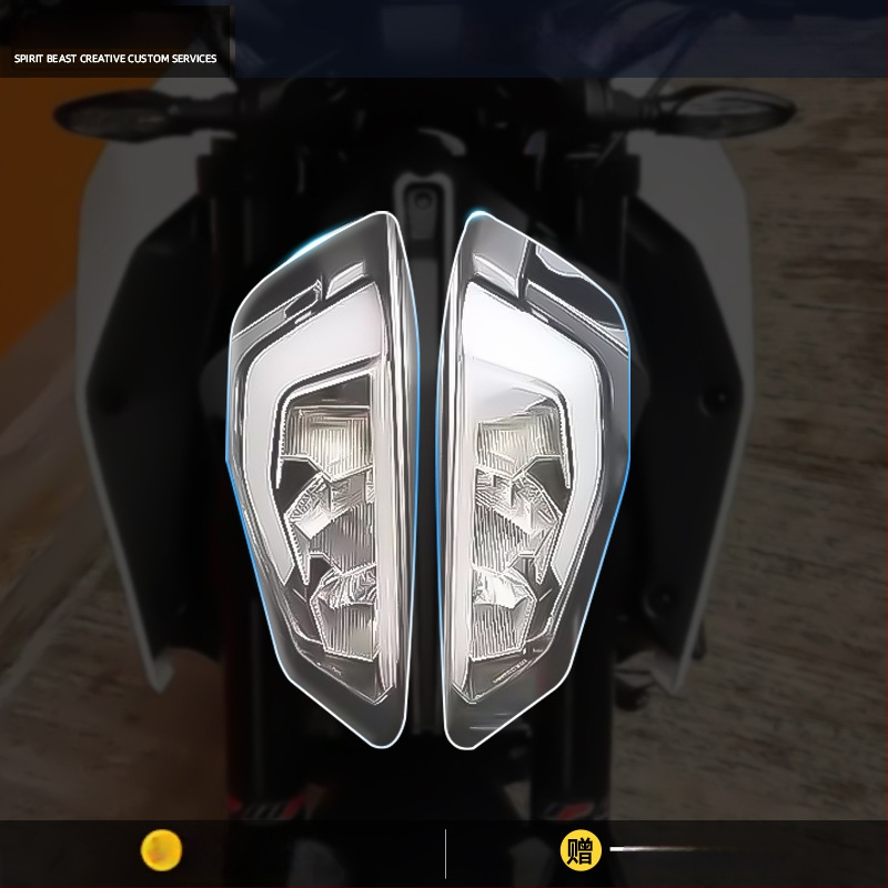 KTM390DUKE priekinio žibinto apsauginis filmas – HD skaidrus lipdukus, Spirit Beast prekės ženklas, suderinama su KTM390DUKE