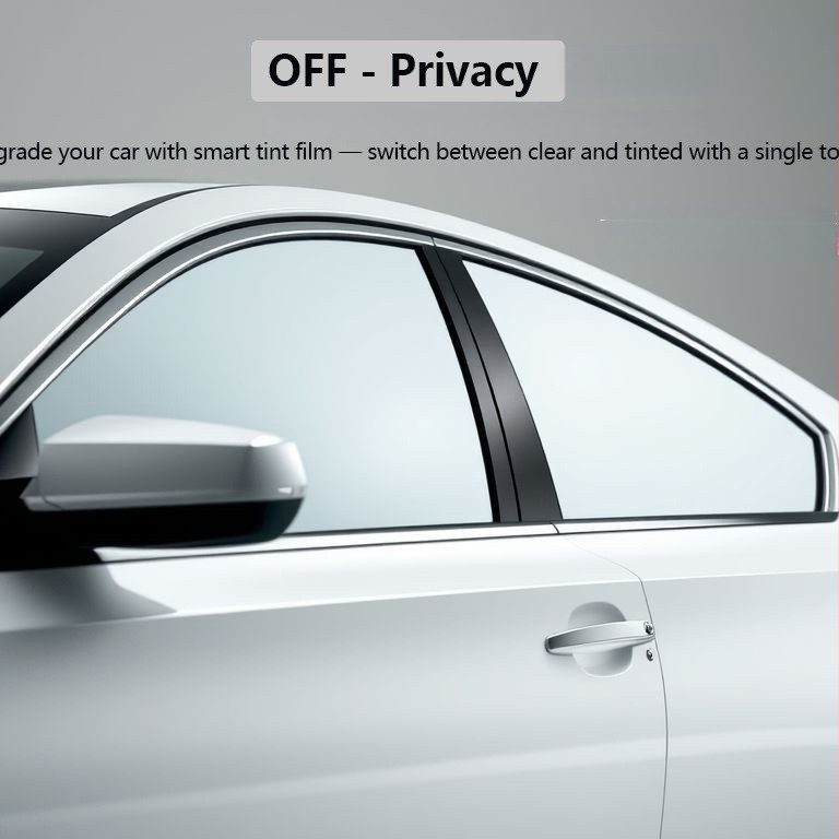 Automobiļu logu viedā tonēšanas folija – privātums, regulējams tonis; Sērija PDLCA, Zīmols Double Subject, Universālā saderība, Iepakojums kartons, Pielāgošana: Jā