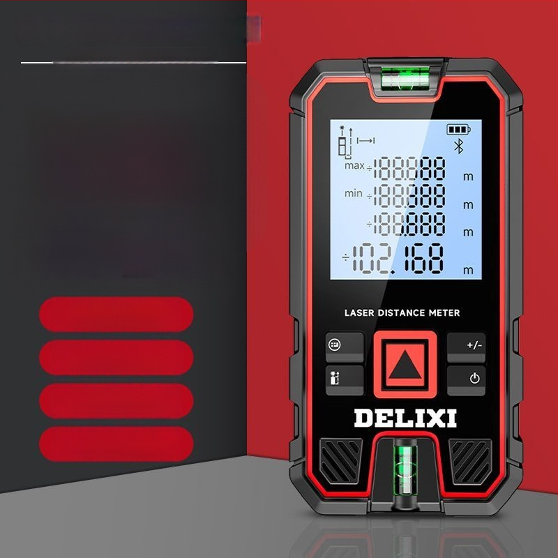 Delixi lazerinis atstumo matuoklis – rankinis infraraudonųjų spindulių lazerinis matavimo įrankis su skaitmeniniu ekranu