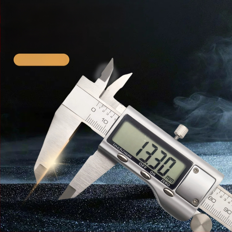 Digitalni kalibar malog industrijskog ranga, 0–150 mm, rezolucija 0,01 mm, nehrđajući čelik, elektronički mjerač dubine