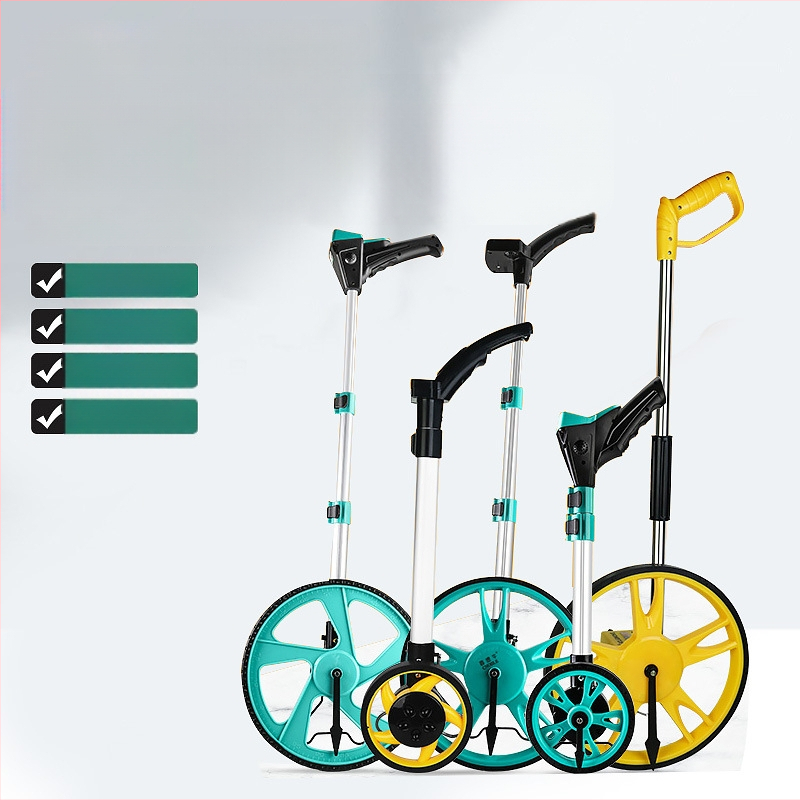 Rankinis atstumo matuoklis su skaitmeniniu ekranu (Modelis 101, diapazonas 0–9999.9 m, tikslumas ±0,5, svoris 600)