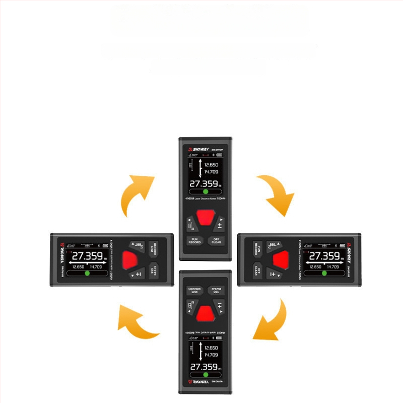 SNDWAY SW-DR60 dvipusis lazerinis atstumo matuoklis, vienpusis 100 m, dvipusis 200 m, tikslumas ±2 mm + d×10 000, vidaus ilgio ir aukščio matavimams.
