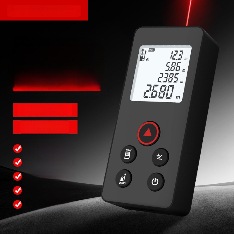 Peak of Rice N40puls nešiojamas infraraudonųjų spindulių lazerinis atstumo matuoklis tiksliai matuoja plotus ir atstumus