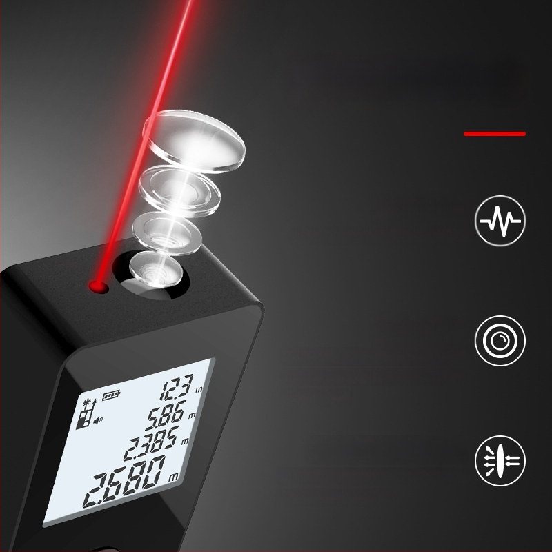 Peak of Rice N40puls nešiojamas infraraudonųjų spindulių lazerinis atstumo matuoklis tiksliai matuoja plotus ir atstumus